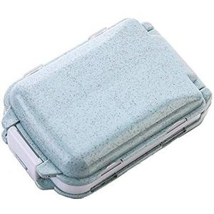 Cecilie Pill Box Mini 8 Grids Medicine Tablet Week pillendoosje zaak Container Organizer Health Care Drug Travel Divider Portable Blue Tool Cecilie (Color : Blue)