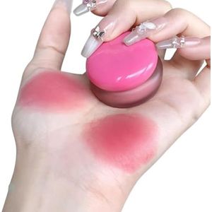 Blush Lip Cream, Lip en Wang Blurry Pudding Pot, Koreaanse Pudding Pot Blush Met Applicator Stick, Multi-use Blurring Makeup Blush/Lippenbalsem Potten(#05 with applicator stick)