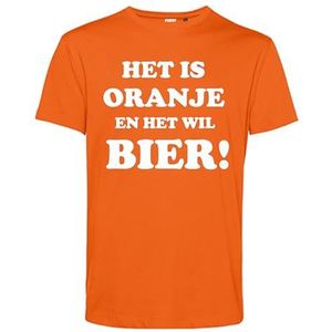 T-shirt Het is Oranje en het wil Bier | Koningsdag kleding | oranje t-shirt | Oranje | maat XL