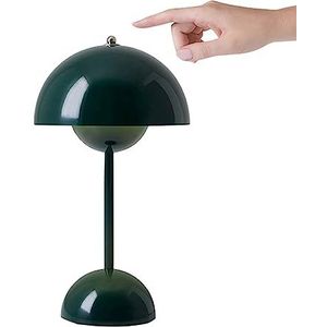 Flowerpot Lamp,Mushroom Table Lamp,LED Touch Dimmable Flowerpot Table Lamp,Table Lamp With 3 Brightness Modes,Decorative Retro Desk Lamp for Bedroom,Office,Bars,Restaurants Green
