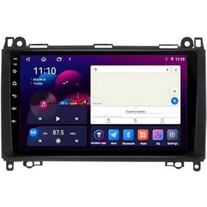 Android 13 GPS Navigation Stereo voor Benz B200/B180 9 Inch 2 Din Car Stereo Radio met CarPlay AHD Omgekeerd beeld Bedieningselementen op het stuur Bluetooth Autoradio Stereo(S6 8G+128G)