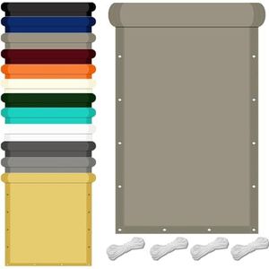 Schaduwzeil Zonnezeil 1.4 x 3.4 m Uv-Bescherming Waterdichte Zonnescherm Zeil Waterafstotend Voor Terras Balkon Gazon Tuin, Taupe