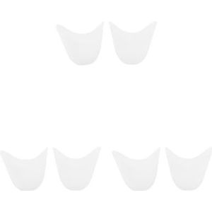 3 Set van zachte voet pointe cover comfortabele teen beschermer voor ballet dansers wit met gat