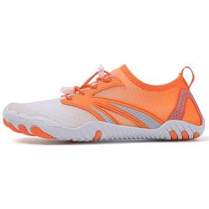 TEXSTYLE Heren Womens Blootsvoets Waterschoenen Sneldrogende Aqua Schoenen Unisex Zwemschoenen voor Mannen, Strand, Duiken, Surfen, Varen, Snorkelen Schoenen OMY21, Oranje, 5 UK Wide