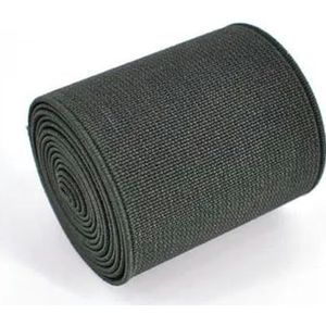 5 cm geïmporteerde rubberen band, kleur elastische band, dubbelzijdig en dik elastiek kleding naaien accessoires-donker legergroen
