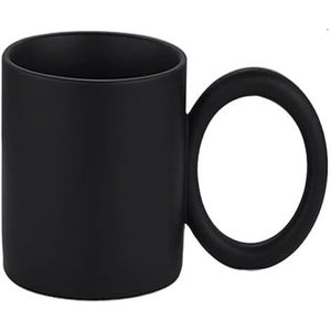cups Creatieve koffiemok met rond handvat 320ML splash-inkt keramische magnetron koffie ontbijtdrank mok-3 kleuren (kleur: zwart) koffie (Color : Noir)