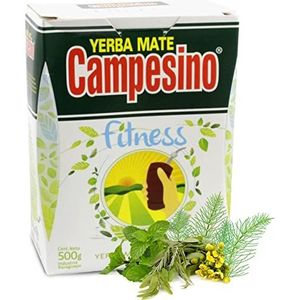 Yerba Mate Thee Campesino Fitness 0.5 kg + Gift Sample (40g): Rijk aan antioxidanten en vitamines, versnelt de stofwisseling, suikervrij | Paraguay