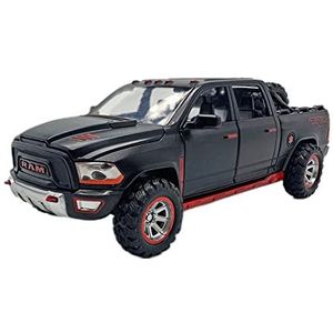 Schaal afgewerkte modelauto 1:32 Diecast Legering Model Auto Voor Dodge RAM Pickup Truck Miniatuur Metalen Voertuig Collector Jongens Geschenken Miniatuurreplica-auto (Color : Black)