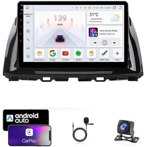 Android 13 Dubbel Din Auto Stereo Touchscreen Auto Stereo Voor Mazda CX-5 2012-2015 Met Bluetooth GPS Navigatie WiFi FM Radio USB/SWC/Plug en Play Ondersteuning Carplay&Android Auto(4 Core Wifi 1G+32G
