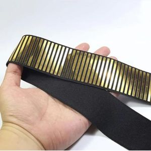 Laser pailletten elastische banden voor kleding 15-50MM elastisch lint DIY naaiaccessoires elastische elastische banden voor het dragen-wit nikkelvrij