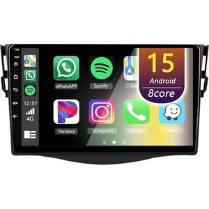 Android Radio voor Toyota Rav4 2007-2012, 9 inch Touchscreen Autoradio met Wireless CarPlay Android Auto Bluetooth WIFI(8Core(2+32GB))