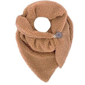 FASHION YOU WANT Knuffelsjaal voor dames, teddybont, katoen, driehoekige sjaal voor dames, wintersjaal, herfstsjaal, warme driehoekige sjaal, halsdoek, modder, Extra breit