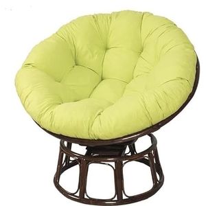 Papasan Ronde Stoelkussens, Zacht Dik Papasan Fauteuilkussen Rotan Fauteuilkussen for Buiten Tuin, Balkon en Woonkamer(Light Green,80x80CM)