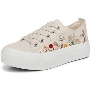 Blowfish Malibu Womens Sadie-Sun Platform Sneaker Sneaker White Desert Canvas 10 M