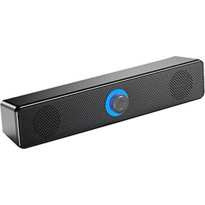 Lange Soundbar Bluetoothh draadloze luidspreker, 12,4 inch ABS draagbare Bluetoothh-luidsprekers, versterker met 2 geluidsgeleidergaten en USB-voedingsmodus, compatibel met computer en