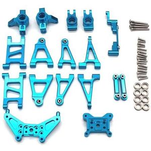 For MJX 14303 14301 14302 1/14 RC 4WD afstandsbediening auto metalen upgrade onderdelen kwetsbare set van 10 stuks(SKY BLUE)