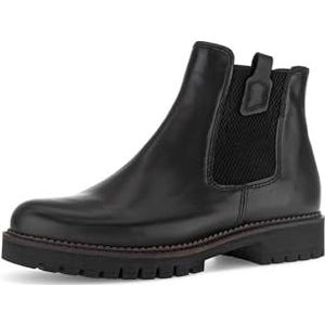 Gabor Chelsea Boots voor dames, comfortabele extra breedte (H), Zwart 57, 36 EU Breed