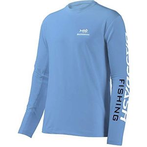 Bassdash Vissersshirt voor heren, met UV-bescherming UPF 50+, T-shirt met lange mouwen, 3XL