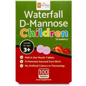 Waterval D-Mannose Kinderen Aardbei Kauwtabletten 250mg