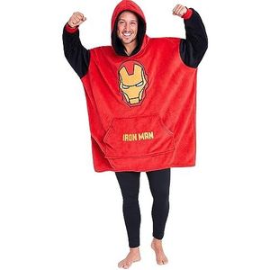 Marvel hoodies voor mannen, fleece oversized hoodie-deken, Avengers cadeaus voor mannen (Rood)