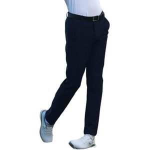 FGRID Heren Slim-Fit Stretch Golfbroek, Zomer Lichtgewicht Joggingbroek Reisbroek, Outdoor Snel Drogende Werkkledingbroek voor Golfen,Marine,3XL