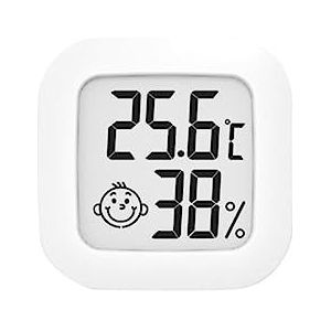 Thermometer Hygrometer Binnenkamer Mini LCD Digitale Elektronische Temperatuur-vochtigheidsmeter Sensormeter Weerstation Nauwkeurige Monitor(White)