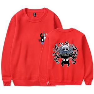 IZGVLELIHN Hollow Knight Sweatshirt Mannen Vrouwen Mode Trainingspak Unisex Jongens Meisjes Trend Gaming Lange Mouw Dunne Truien, Rood, XXS