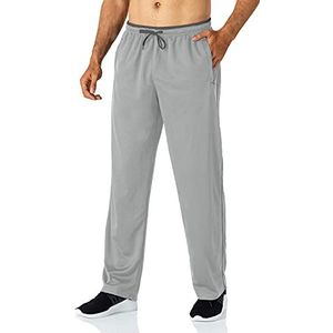 Butrends Mannen Joggers Joggingbroek Lichtgewicht Running Broek met Ritszakken Elastische Taille Joggingbroek Rechte Pijpen Casual Fitness Broek (M, Lichtgrijs)