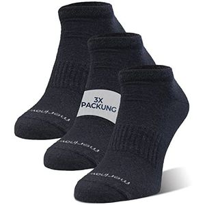 GIESSWEIN Merino Wool Sneaker Socks - 3 paar merinosokken, Dames- & herensportsokken van merinowol