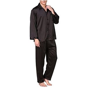 `Star Empty Dames plus fluwelen pyjama, Mannen Zijde Pyjama Set Mannen Pyjama's Mannen Sexy Soft Homme Cosy Satin Nightgown Casual Lounge Pyjama Nachtkleding Huidvriendelijk,