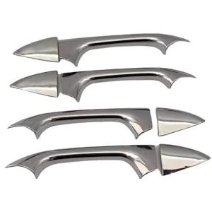 VFEBTSD Compatibel met ABS Chrome Silver deurgreepbekleding, compatibel met Mercedes ML GL-klasse W164 X164 ML350 ML450 ML500 2006-2011(Model B 4PCS)