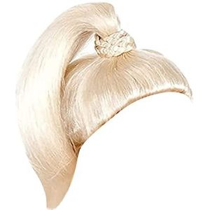 LIJSMZ Hond blonde pruik huisdier kat cosplay pruiken paardenstaart gouden haar rekwisieten vakantie partij schattige comfortabele verstelbare hoed fashion decor (Color : A)