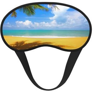 WSHFFILO Sunset Palm Printed Blackout Sleep Mask Travel Eye Mask