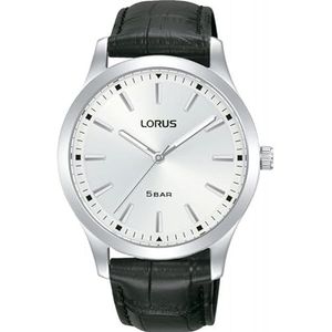 LORUS Herenhorloge analoog kwarts met roestvrijstalen armband RRX27JX9, Zwart