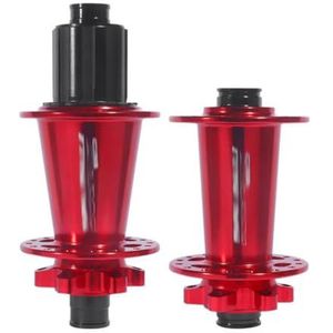 ZECHAO Mountainbike Naaflager, 32-gaats Tonas 4 Lager Schijfkaartrem 120 Geluid Aluminiumlegering Zes Klauw 8 9 10 11 12 Snelheid (Color : Red, Size : MS)