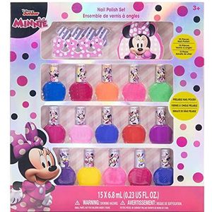 Disney Minnie Mouse Non Toxic Nagellak Set voor Kinderen | Meisjes Peelbare Nagellak Kit Voor Leeftijden 3+ by Townley Girl