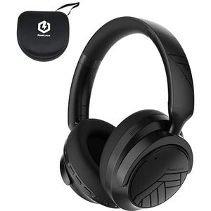 PowerLocus MoonFly Bluetooth Koptelefoon Over-Ear met Active Noise Cancelling Hybrid, 70 uur Batterijduur, ENC Microfoon, Hi-Fi Stereo Sound, Hardcase (Zwart)