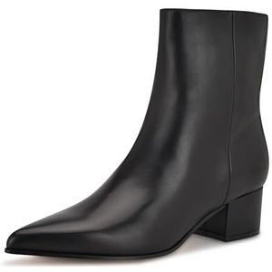 Nine West Women's Maribu Bootie, Black Leather 002, 9.5