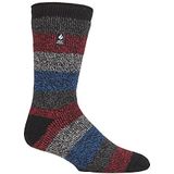 HEAT HOLDERS - Heren extra dikke thermische sokken voor de winter | Warme pluizige fleece geïsoleerde sokken | Cadeaus voor mannen, Zwart/Grijs/Rood (Milaan), 40-45 EU