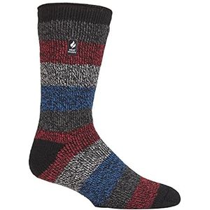 HEAT HOLDERS - Heren extra dikke thermische sokken voor de winter | Warme pluizige fleece geïsoleerde sokken | Cadeaus voor mannen, Zwart/Grijs/Rood (Milaan), 40-45 EU