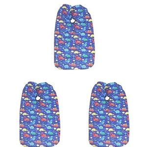 3 Set van Kids Kapsel Cape Cover Professional voor Salon Perming Verven Dinosaurus Print, 120x80 cm