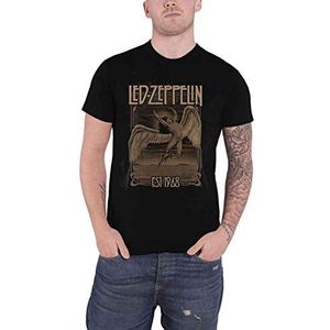 Led Zeppelin T Shirt Faded Falling Band Logo nieuw Officieel Mannen