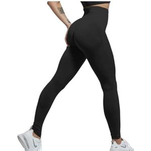 Gym Revolution - Sportlegging dames - Sportkleding dames - Sportbroek dames - Push up - Shape legging - Hardloopbroek dames - yoga legging dames (as3, waist, l, regular, regular, Zwart)