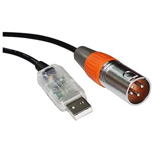 FTDI USB RS485 NAAR XLR 3P VROUWELIJKE STOPCONTACT DMX512 KABELARM QLC Q LICHTCONTROLLER+ FREESTYLER STAGE CONTROLLER KABEL (Size : 3m, Color : XLR MALE)