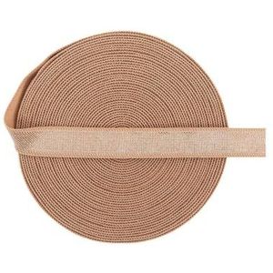 Glanzende niet-vouwbare elastische 3/8"" 10mm spandex satijnen band bh-band lingerie ondergoed naaien rand 50 100 yard door spoel-pecan bruin-10mm-100 yards