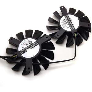2 stuks PLD08010S12HH DC 12V 0.35A 75mm dubbele ventilatoren vervangende videokaartventilator MSI Twin Frozr III 4-pins