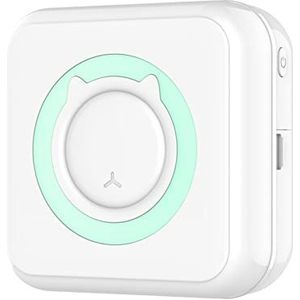 Pocket Duidelijk Thermische Printer Draagbaar Draadloos BT Connect 200 dpi Label Memo Lijst Afdrukken Draadloze Mini Photo Printer,Langdurige Prestaties(Green set)