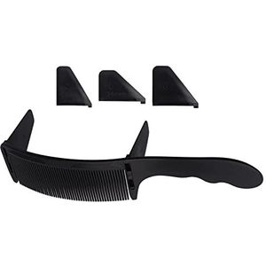 Duurzaam Gebogen Kam Voor Kapper Haarstylist Terug Haar Styling Zwart