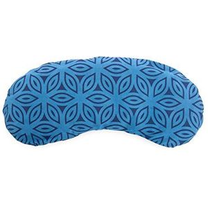Bodhi Zacht oogkussen van katoen, vulling van biologisch lijnzaad en biologische lavendel, veganistisch, oogmasker voor yoga, ontspanning en meditatie, lotus, blauw