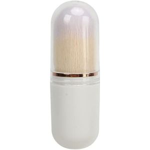 Nagelreinigingsborstel, capsulevorm, ergonomische borstel van kunstvezel voor nageldecoratie, zacht voor poeder (WHITE)